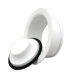 Mr. Scrappy Garbage Disposal 3-Bolt Sink Flange and Stopper, White - N/A