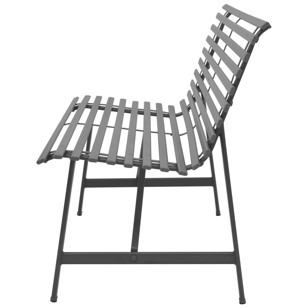 Garden Bench 59" Steel Anthracite