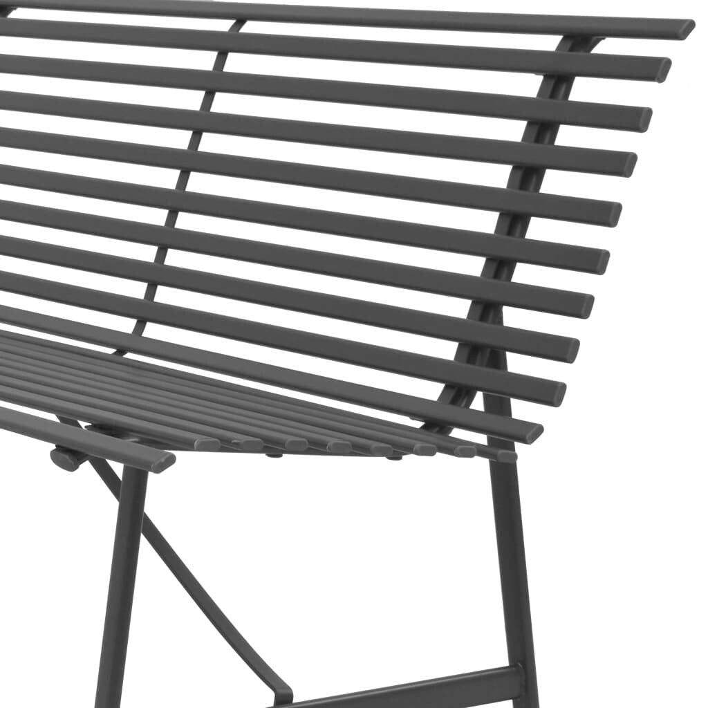 Garden Bench 59" Steel Anthracite