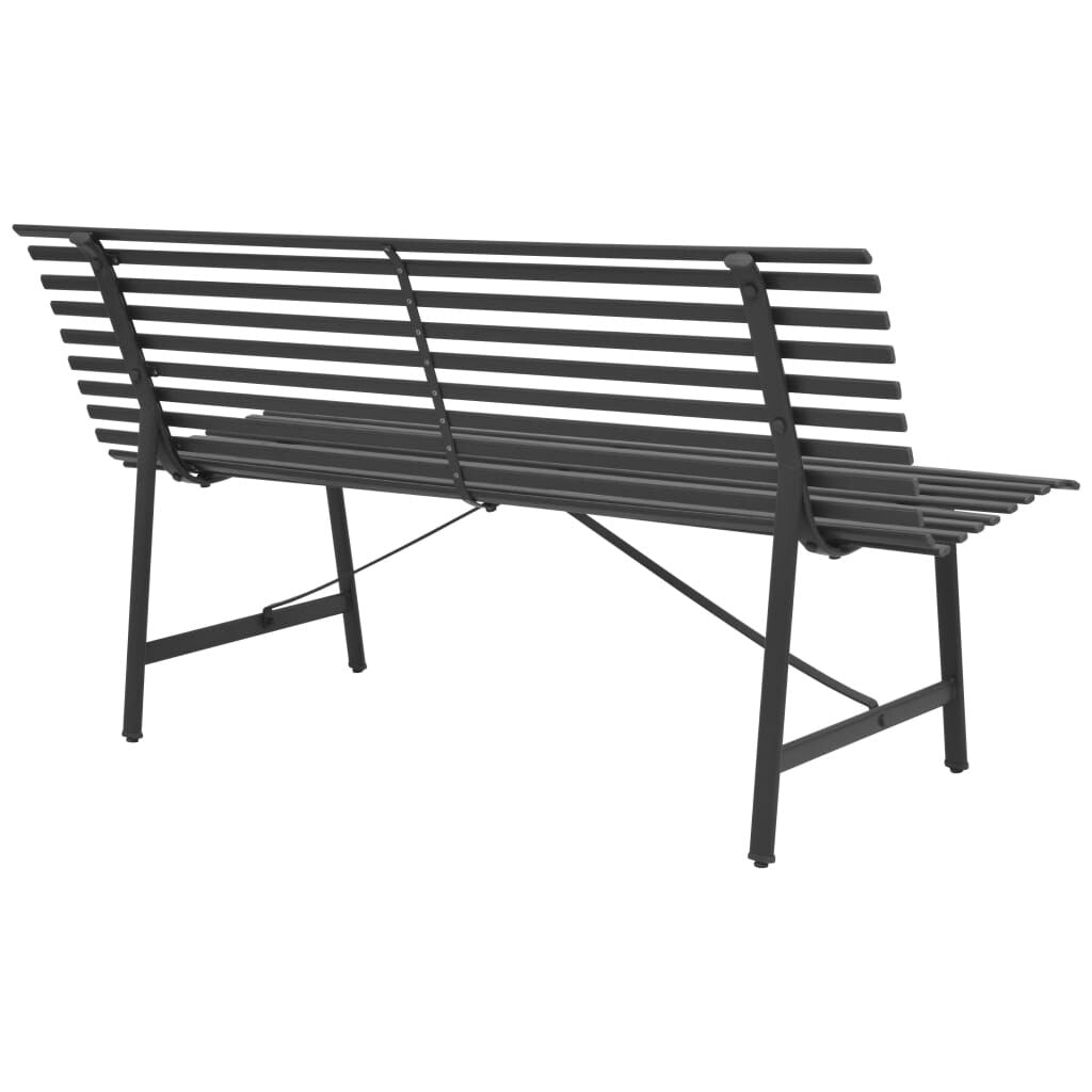 Garden Bench 59" Steel Anthracite