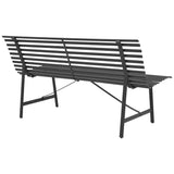 Garden Bench 59" Steel Anthracite