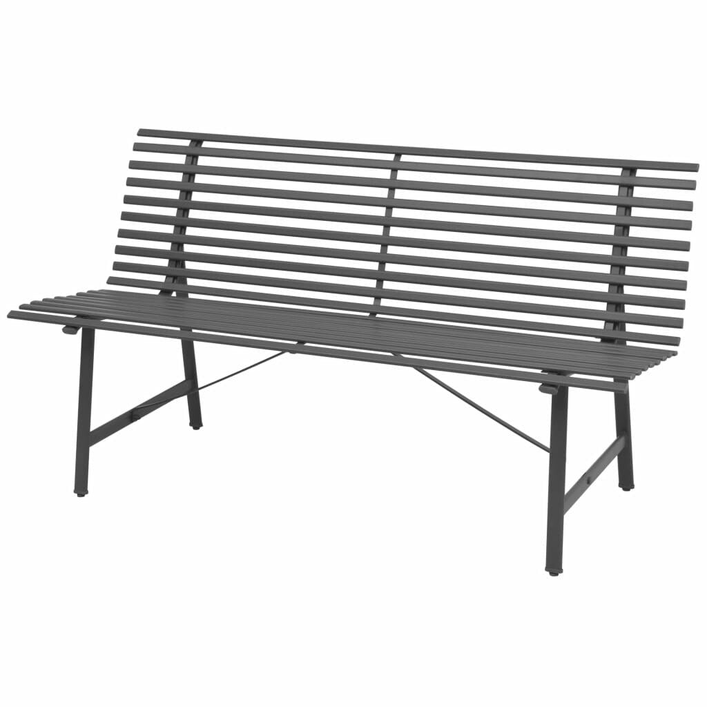 Garden Bench 59" Steel Anthracite