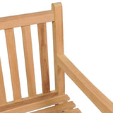 Garden Bench with Green Cushion 68.9" Solid Teak Wood