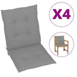 Garden Chair Cushions 4 pcs Grey 39.4"x19.7"x1.6"