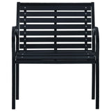 Garden Chairs 2 pcs Black Steel and WPC