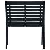 Garden Chairs 2 pcs Black Steel and WPC