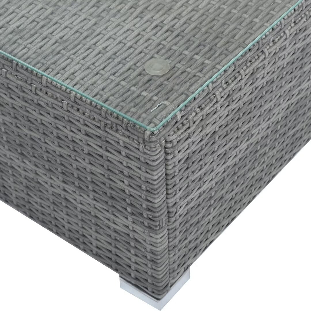 Garden Conversation Wicker Sofa Set, Single Sofa Combinable - 111.8*29.5*25.6