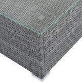 Garden Conversation Wicker Sofa Set, Single Sofa Combinable - 111.8*29.5*25.6