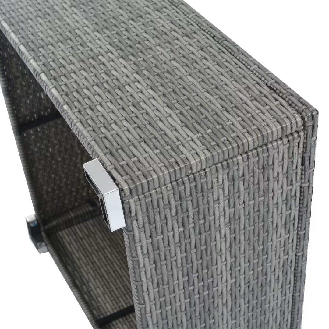 Garden Conversation Wicker Sofa Set, Single Sofa Combinable - 111.8*29.5*25.6