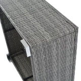Garden Conversation Wicker Sofa Set, Single Sofa Combinable - 111.8*29.5*25.6