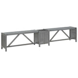 Garden Corner Bench with Planter 46.1" Solid Acacia Wood Gray