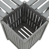 Garden Corner Bench with Planter 46.1" Solid Acacia Wood Gray