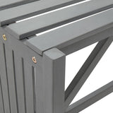Garden Corner Bench with Planter 46.1" Solid Acacia Wood Gray
