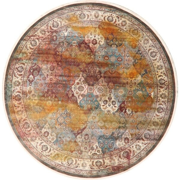 Garden Design Vintage Style Floral Distressed Heat-Set Area Rugs