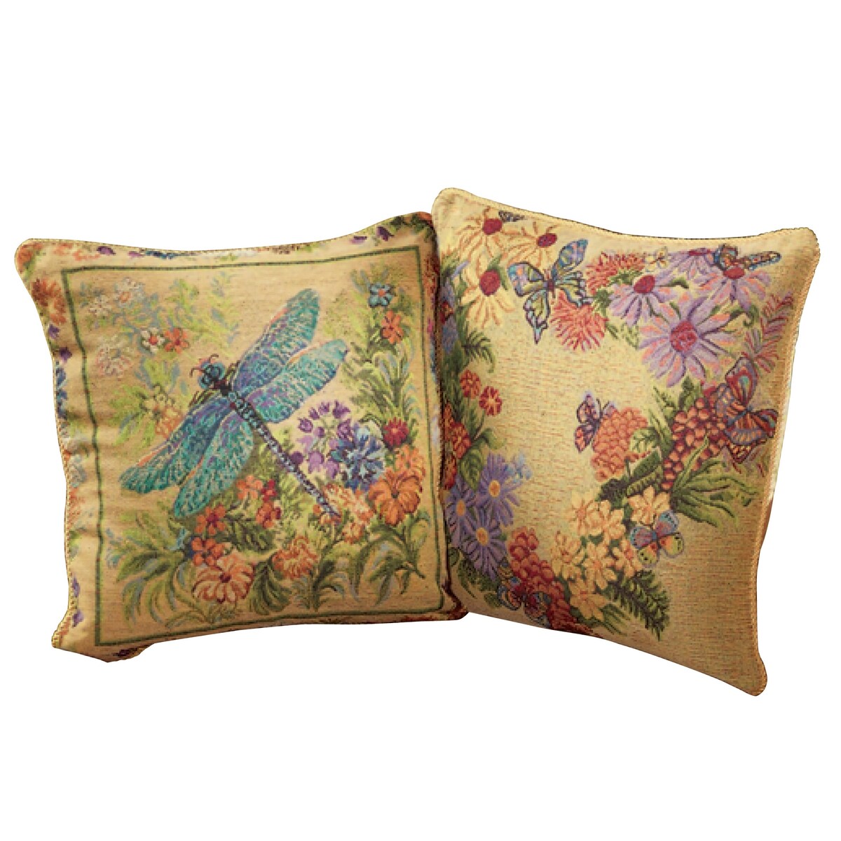 Garden Floral Reversible Pillow Covers - Set of 2