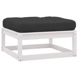 Garden Footstools with Cushions 2 pcs Solid Pinewood