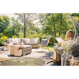 Garden Green BeigeTransitional Design Indoor/Outdoor Area Rug - 6'7"R