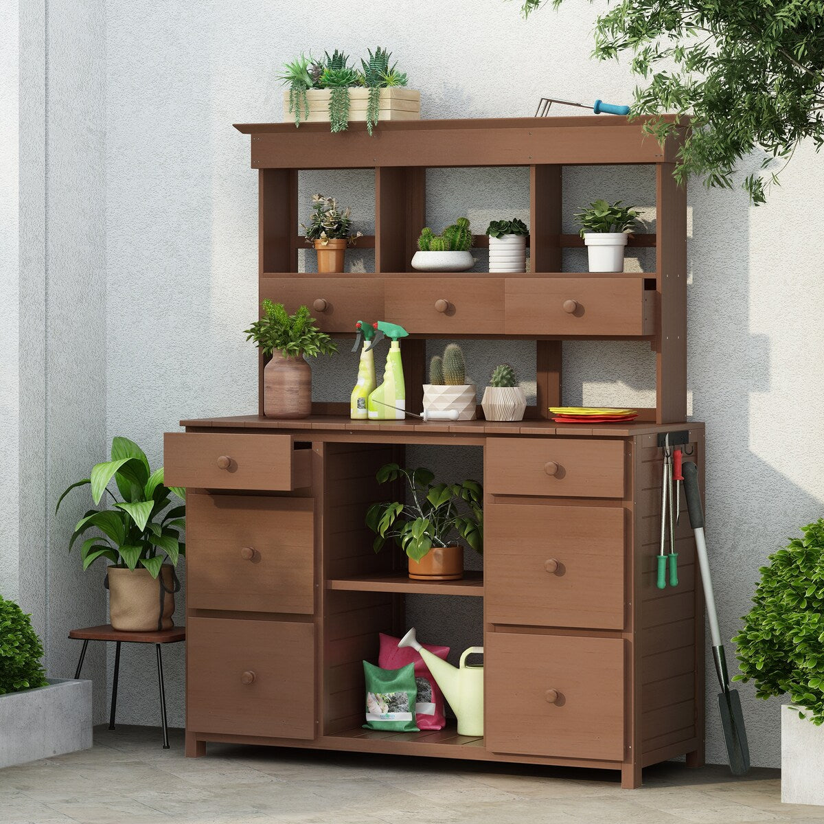 Garden Potting Bench Table