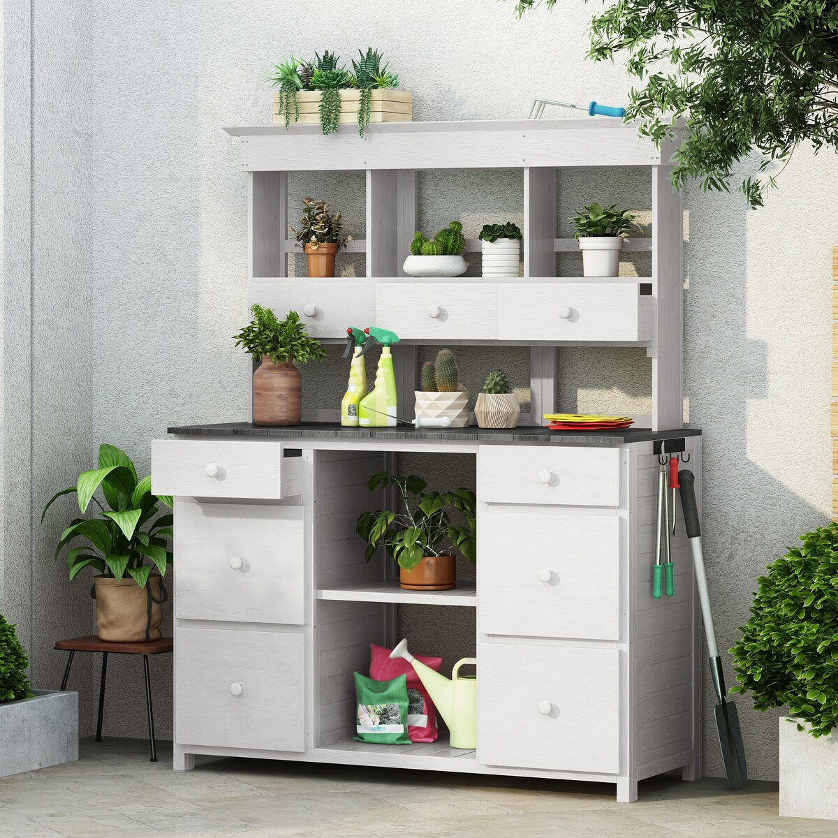 Garden Potting Bench Table