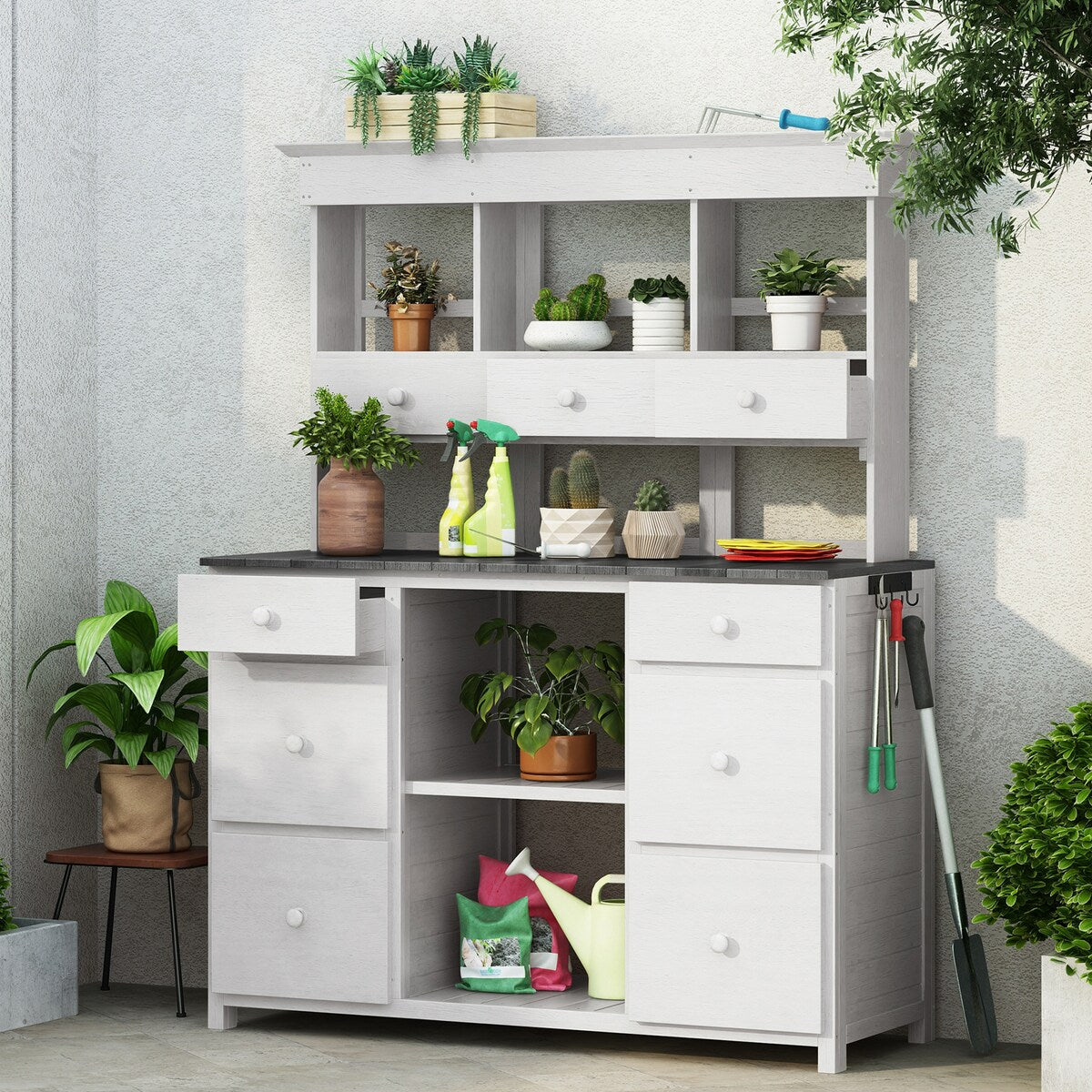 Garden Potting Bench Table
