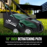 Garden Scarifier, 2-in-1 16INCH Dethatcher Scarifier,15 Amp Electric Lawn Dethatcher,