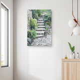 Garden Steps by Studio Arts Canvas Art Print