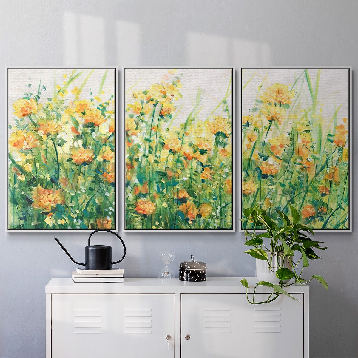 Garden in Bloom IV - Multi Piece Framed Canvas