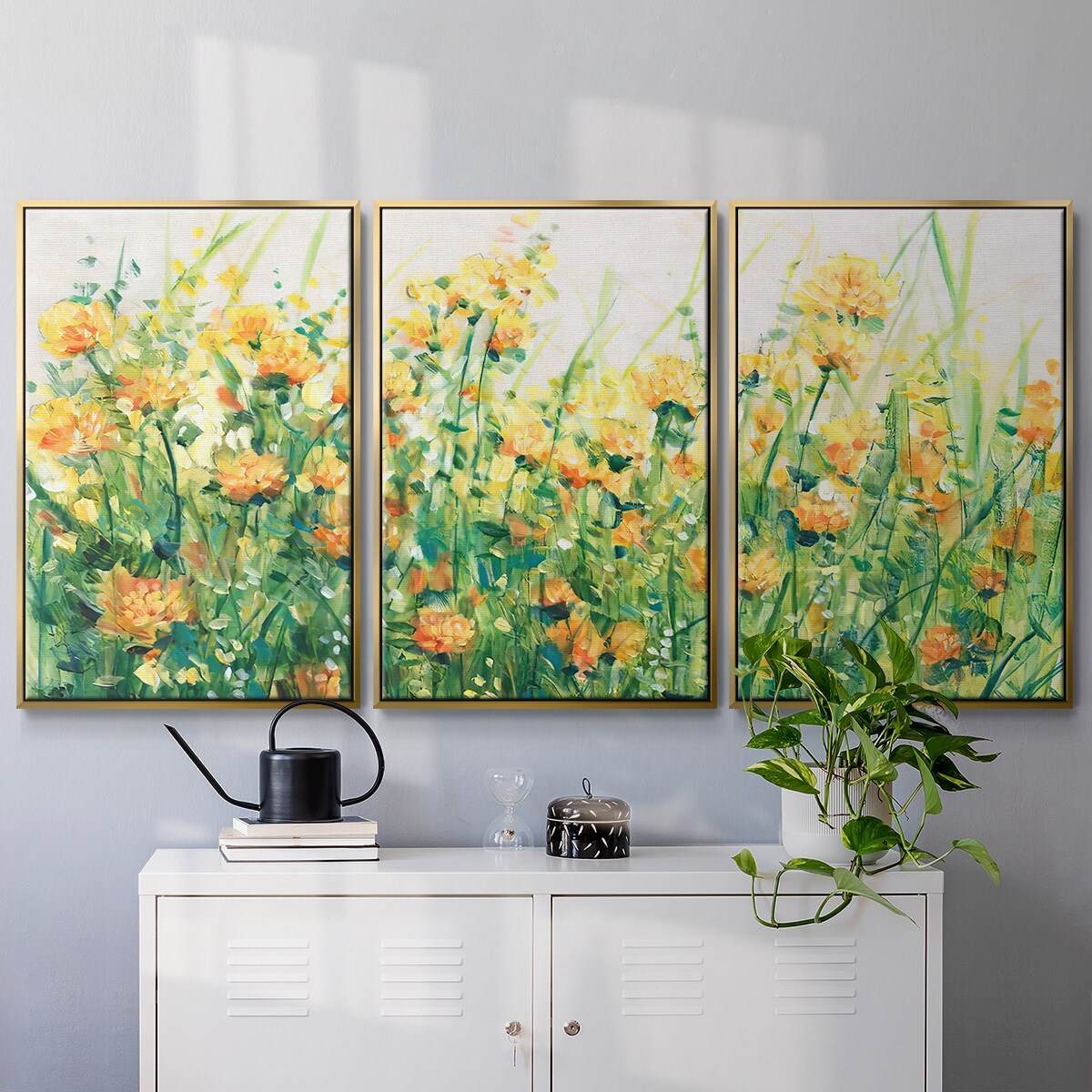 Garden in Bloom IV - Multi Piece Framed Canvas