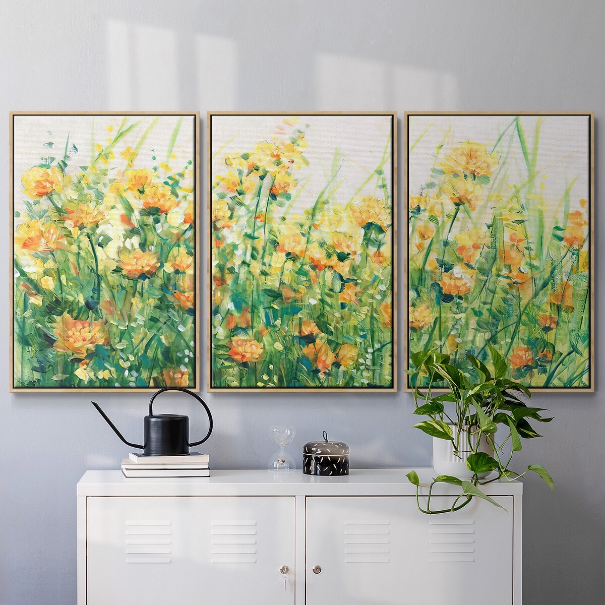 Garden in Bloom IV - Multi Piece Framed Canvas