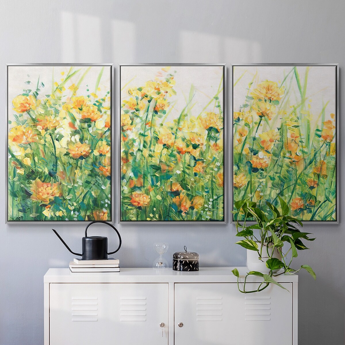 Garden in Bloom IV - Multi Piece Framed Canvas