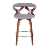 Carson Carrington Viby Fixed-Height Counter Stool with Bent Wood Legs & Round Footrest (Set of 2)