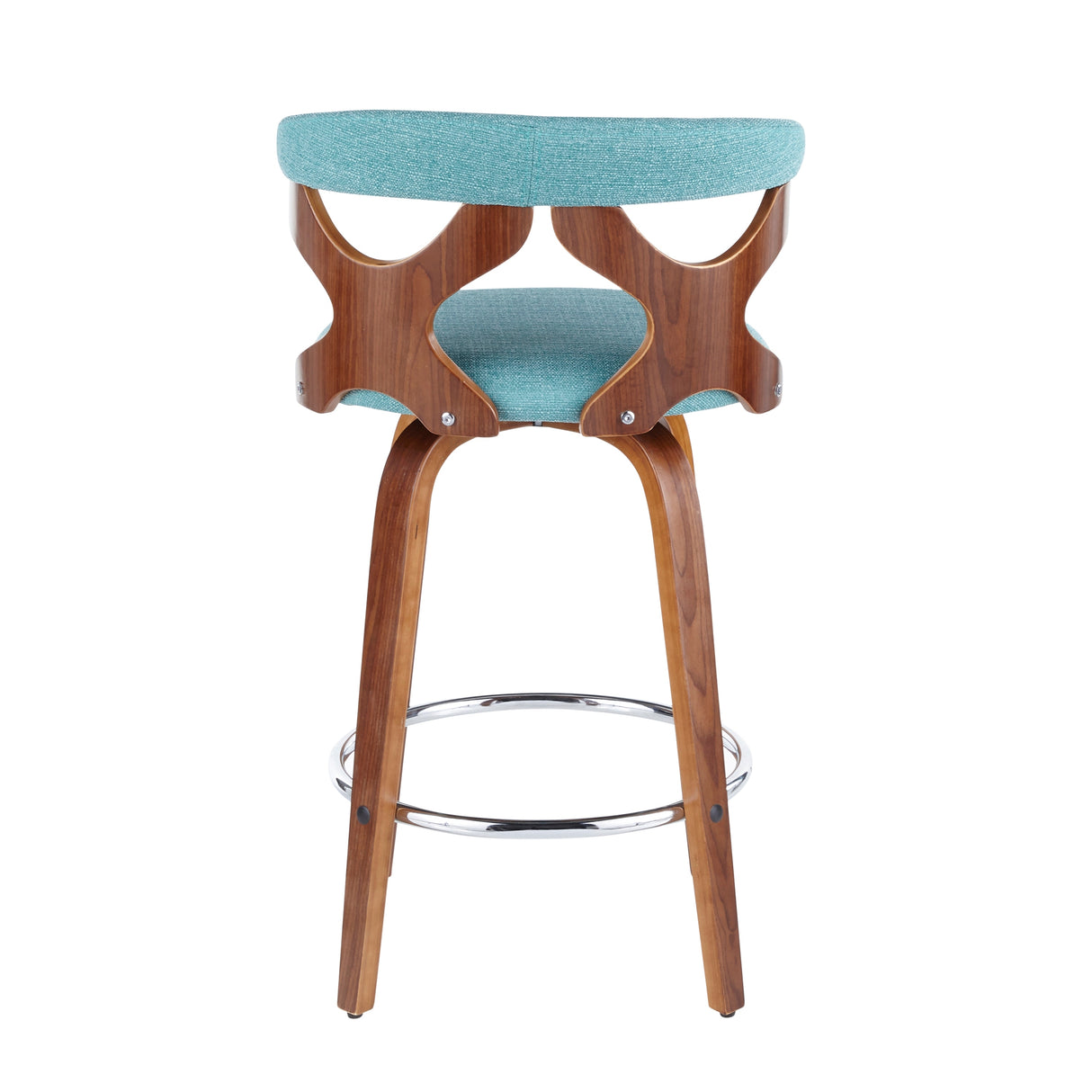 Carson Carrington Viby Fixed-Height Counter Stool with Bent Wood Legs & Round Footrest (Set of 2)