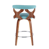 Carson Carrington Viby Fixed-Height Counter Stool with Bent Wood Legs & Round Footrest (Set of 2)