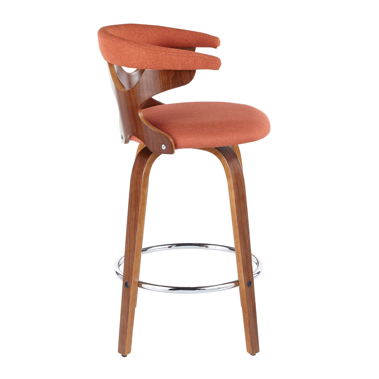 Carson Carrington Viby Fixed-Height Counter Stool with Bent Wood Legs & Round Footrest (Set of 2)