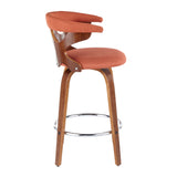 Carson Carrington Viby Fixed-Height Counter Stool with Bent Wood Legs & Round Footrest (Set of 2)