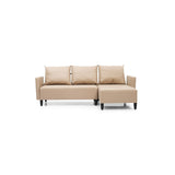 Garen Contemporary Faux Leather Reversible Living Room Sectional