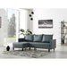 Garen Contemporary Faux Leather Reversible Living Room Sectional