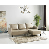 Garen Contemporary Faux Leather Reversible Living Room Sectional