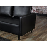 Garen Contemporary Faux Leather Reversible Living Room Sectional