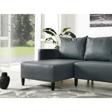 Garen Contemporary Faux Leather Reversible Living Room Sectional
