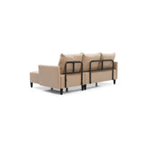 Garen Contemporary Faux Leather Reversible Living Room Sectional