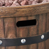 Garland Outdoor 25-Inch Light-Weight Concrete Round Propane Fire Pit by Christopher Knight Home