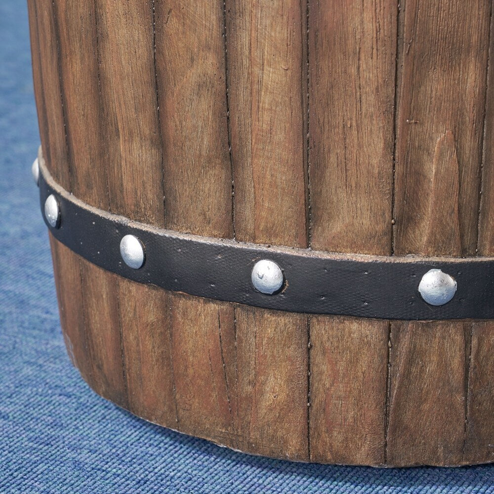 Garland Outdoor 25-Inch Light-Weight Concrete Round Propane Fire Pit by Christopher Knight Home