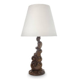 Garland of Light' Hand-carved Swirling Cedar Wood Table Lamp (Mexico)