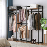 Garment Rack Heavy Duty Clothes Rack Free Standing Closet Organizer with Shelves and 4 hanging Rods - 18" wide