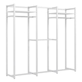 Garment Rack Heavy Duty Clothes Rack Free Standing Closet Organizer with Shelves and 4 hanging Rods - 18" wide