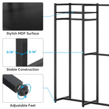 Garment Rack Heavy Duty Clothes Rack Free Standing Closet Organizer with Shelves and 4 hanging Rods - 18" wide