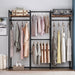 Garment Rack Heavy Duty Clothes Rack Free Standing Closet Organizer with Shelves and 4 hanging Rods - 18" wide