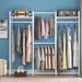 Garment Rack Heavy Duty Clothes Rack Free Standing Closet Organizer with Shelves and 4 hanging Rods - 18" wide