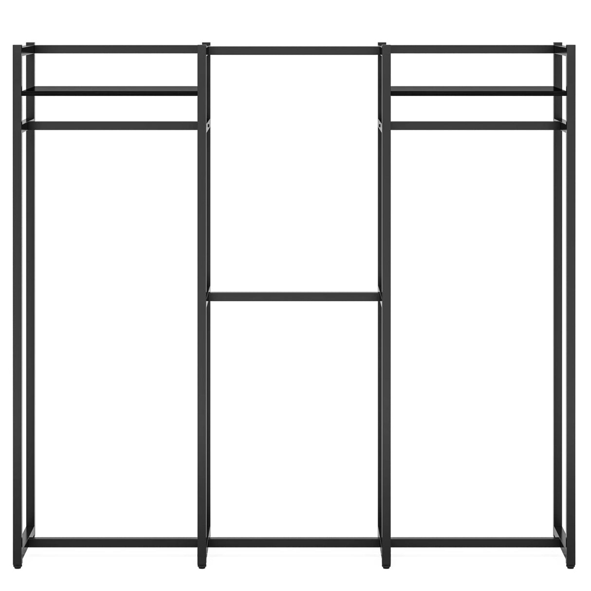 Garment Rack Heavy Duty Clothes Rack Free Standing Closet Organizer with Shelves and 4 hanging Rods - 18" wide